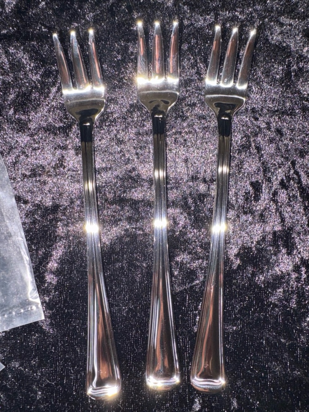 Gorham Meredith Studio Stainless Cocktail / Seafood Forks (Set of 3) Silver EUC